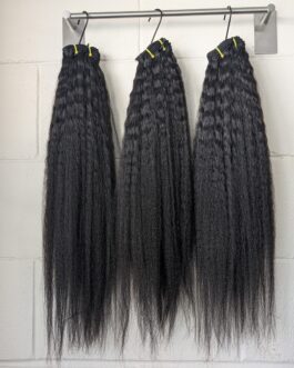 HBM Single Drawn Kinky Straight Bundles