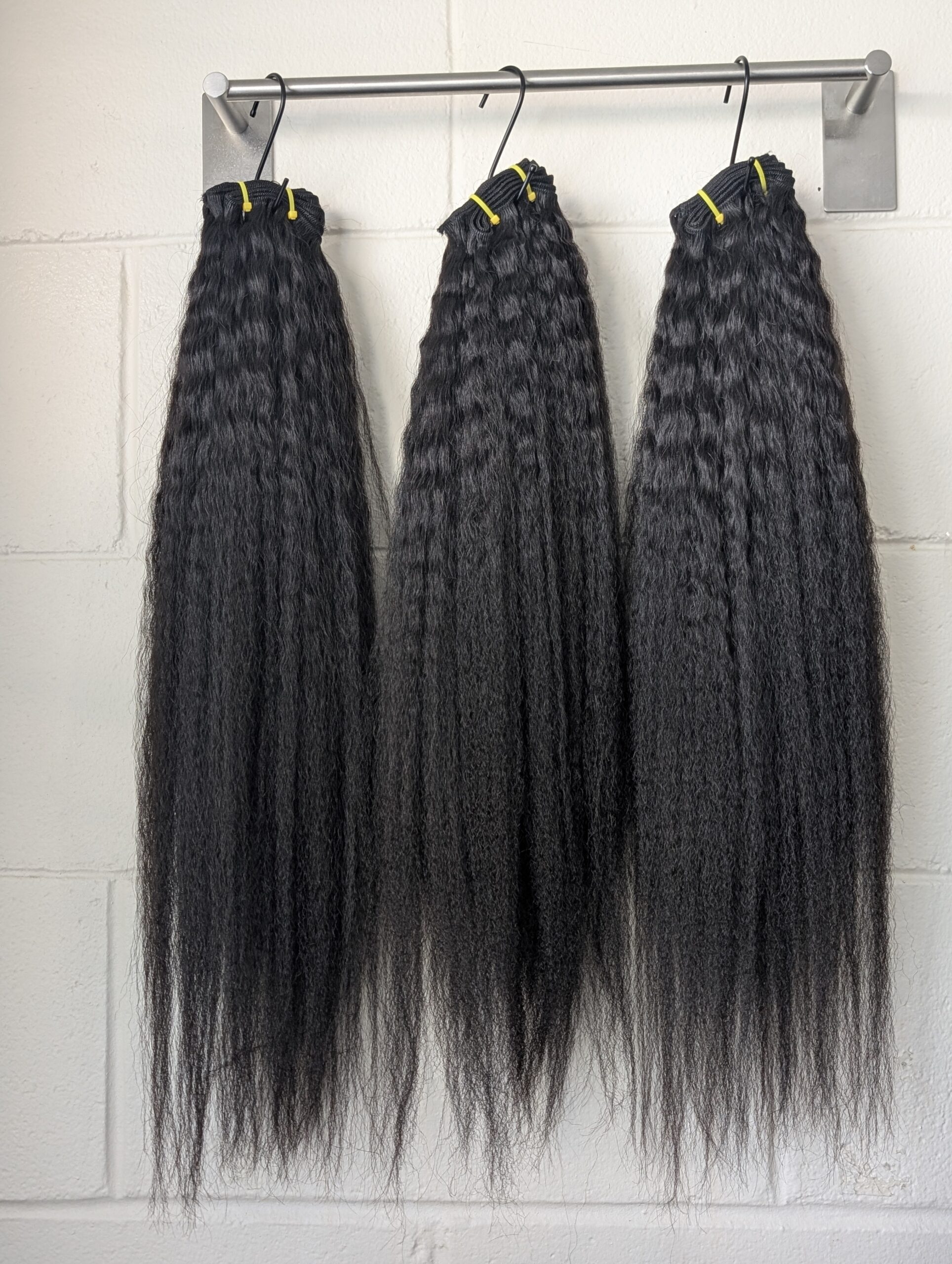 HBM Single Drawn Kinky Straight Bundles
