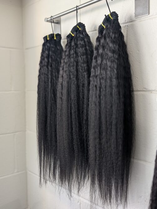 HBM Single Drawn Kinky Straight Bundles - Image 3